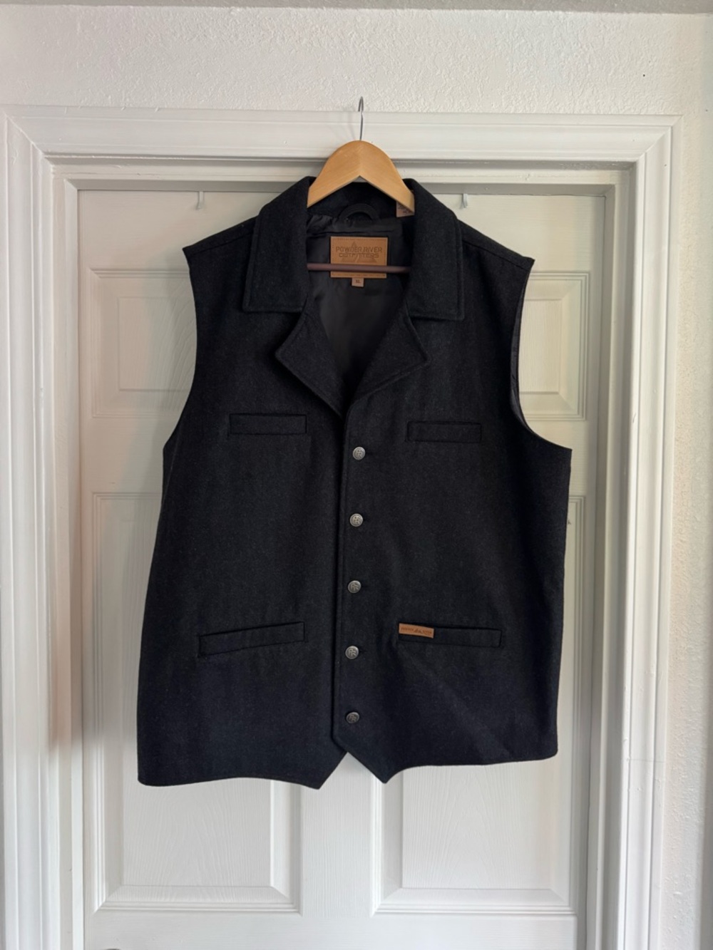 Powder River Vest, Charcoal, Size XL